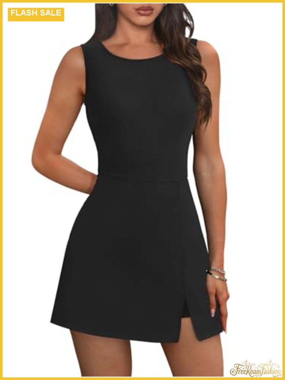 Women's Athletic Dress with Built-in Shorts, Pocket, Sleeveless Golf Tennis